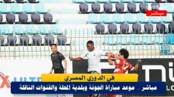 موعد مباراة الجونة وبلدية المحلة في الدوري المصري والقنوات الناقلة