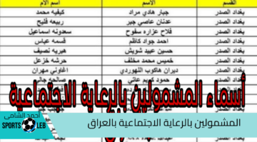 من هنا …. الاستعلام عن اسماء المشمولين بالرعاية الاجتماعية فى العراق 2024