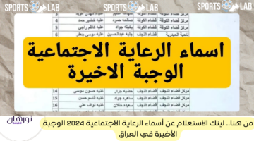 من هنا.. لينك الاستعلام عن أسماء الرعاية الاجتماعية 2024 الوجبة الأخيرة في العراق