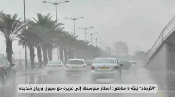 الأرصاد تنبّه: أمطار غزيرة ورياح شديدة تضرب 8 مناطق مع احتمالية تشكّل السيول