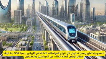 السعودية تعلن تخفيض 50% على جميع وسائل المواصلات العامة بالرياض، بما فيها قطار الرياض، لفئات محددة